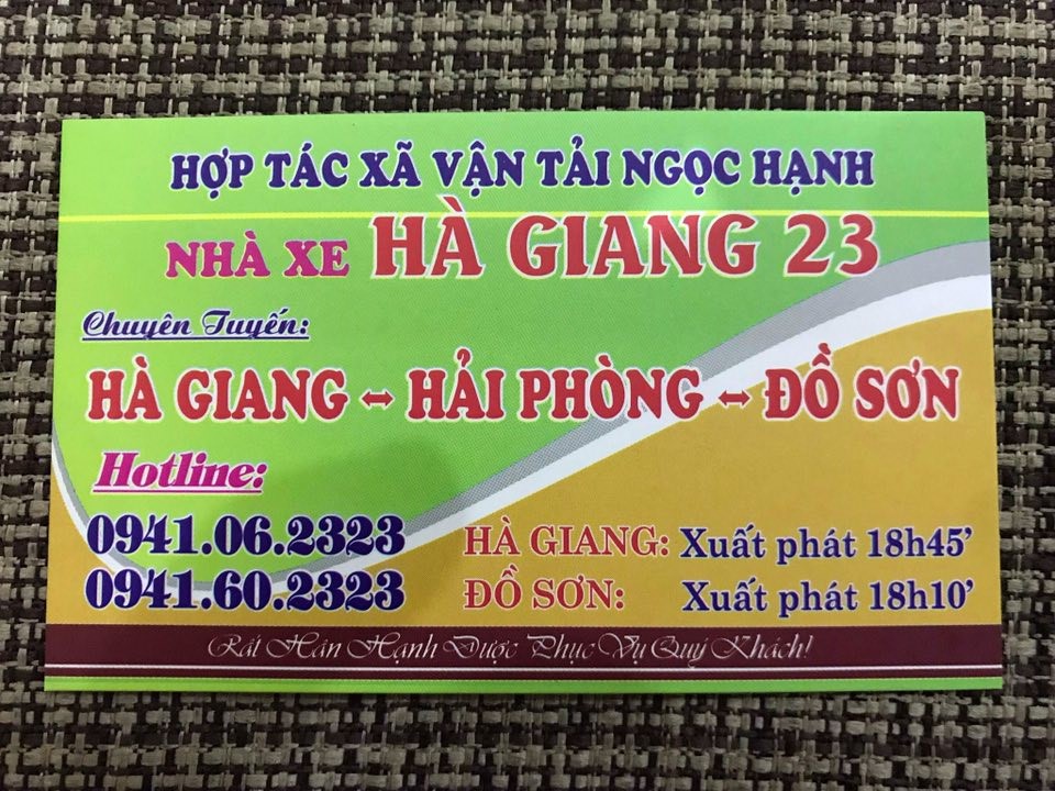 Nhà xe Hà Giang 23 (Hà Giang - Đồ Sơn, Hải Phòng)