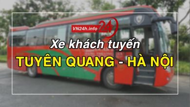 Xe khách tuyến Tuyên Quang - Hà Nội